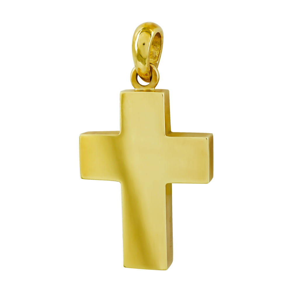 Σταυρός Βάπτισης 18 Καρατίων Κίτρινος Χρυσός Ανδρικός ST1316