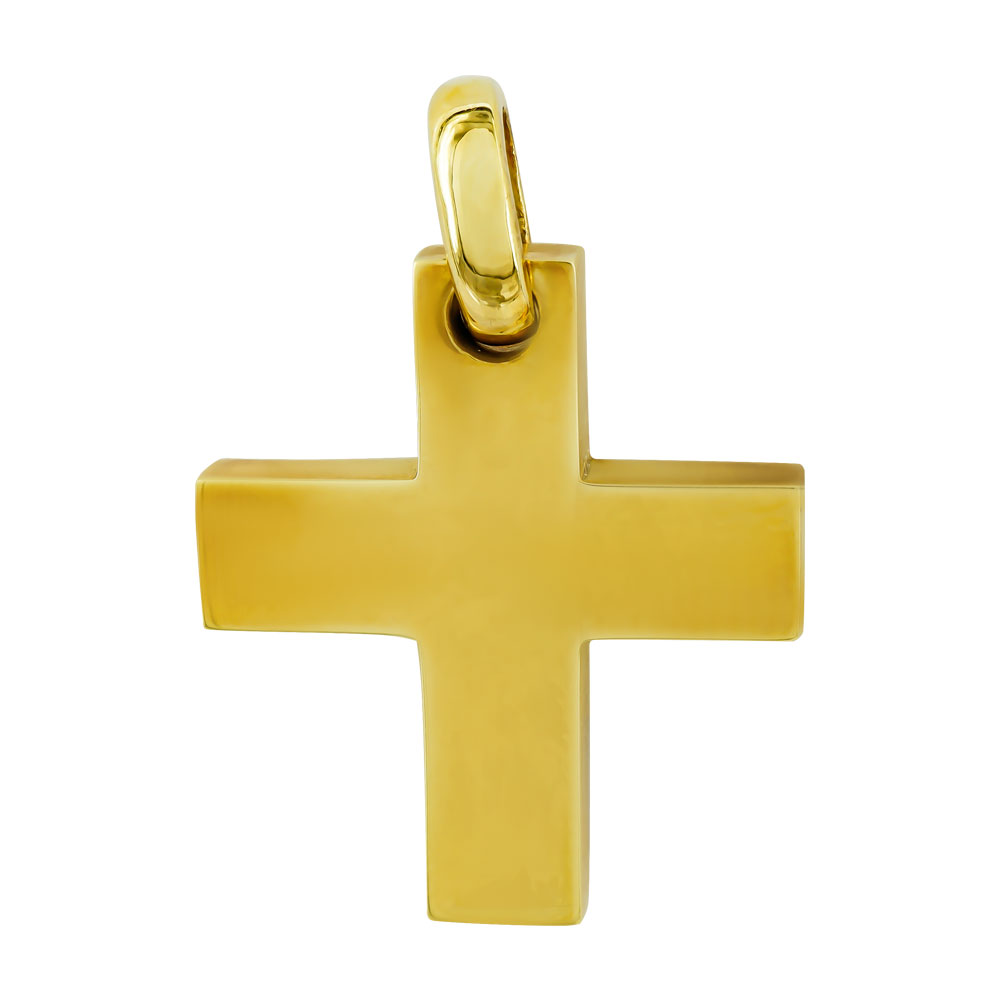 Σταυρός Βάπτισης 18 Καρατίων Κίτρινος Χρυσός Ανδρικός ST628