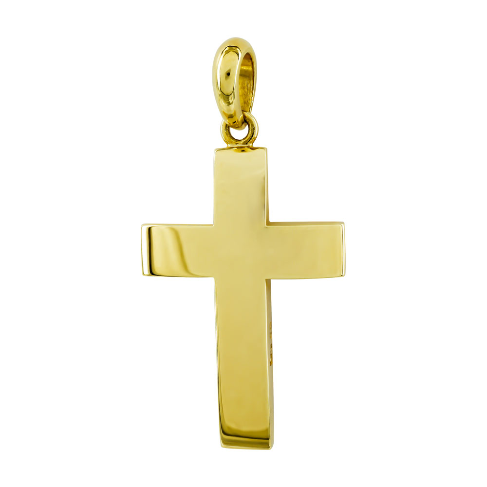 Σταυρός Βάπτισης 18 Καρατίων Κίτρινος Χρυσός Ανδρικός ST652