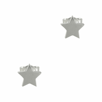 Λευκά Χρυσά Παιδικά Σκουλαρίκια Αστεράκια PSK307