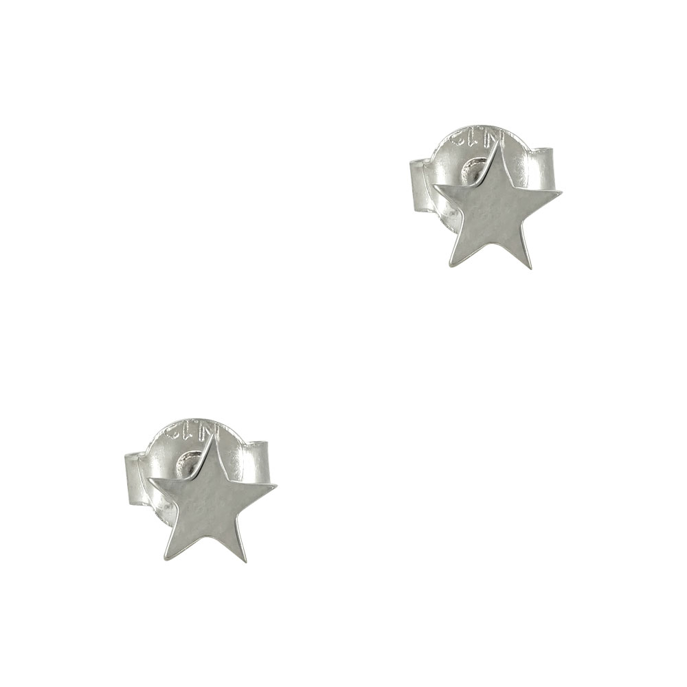 Λευκόχρυσα Παιδικά Σκουλαρίκια Αστεράκια Κ9 ΡSK330
