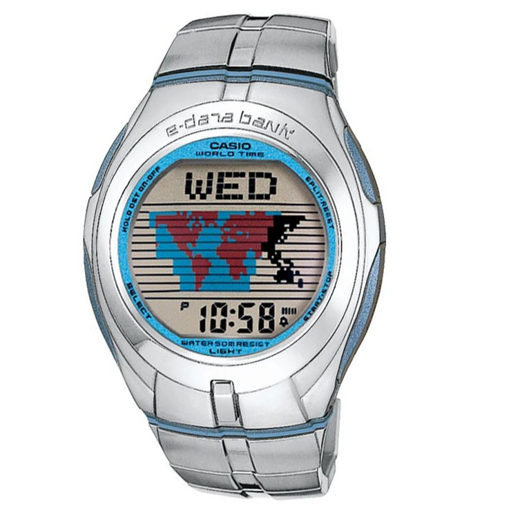 CASIO Collection Data Bank Stainless Steel EDB-110D-2V