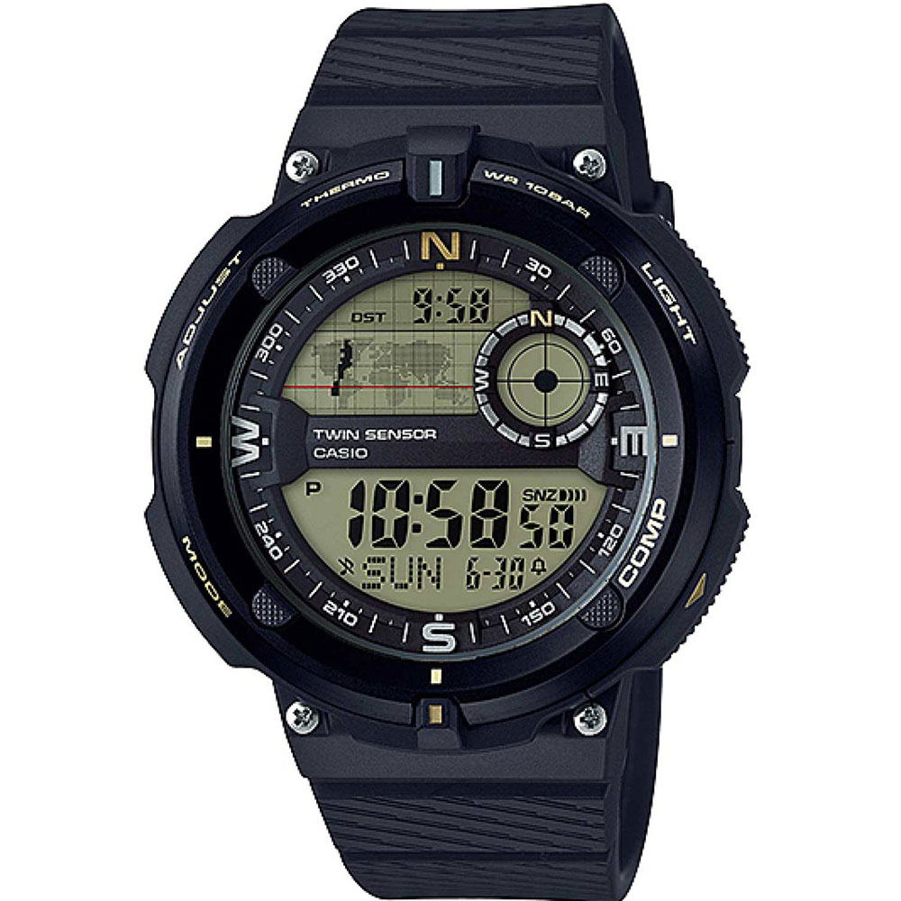 CASIO Collection Black Rubber Strap SGW-600H-9AER