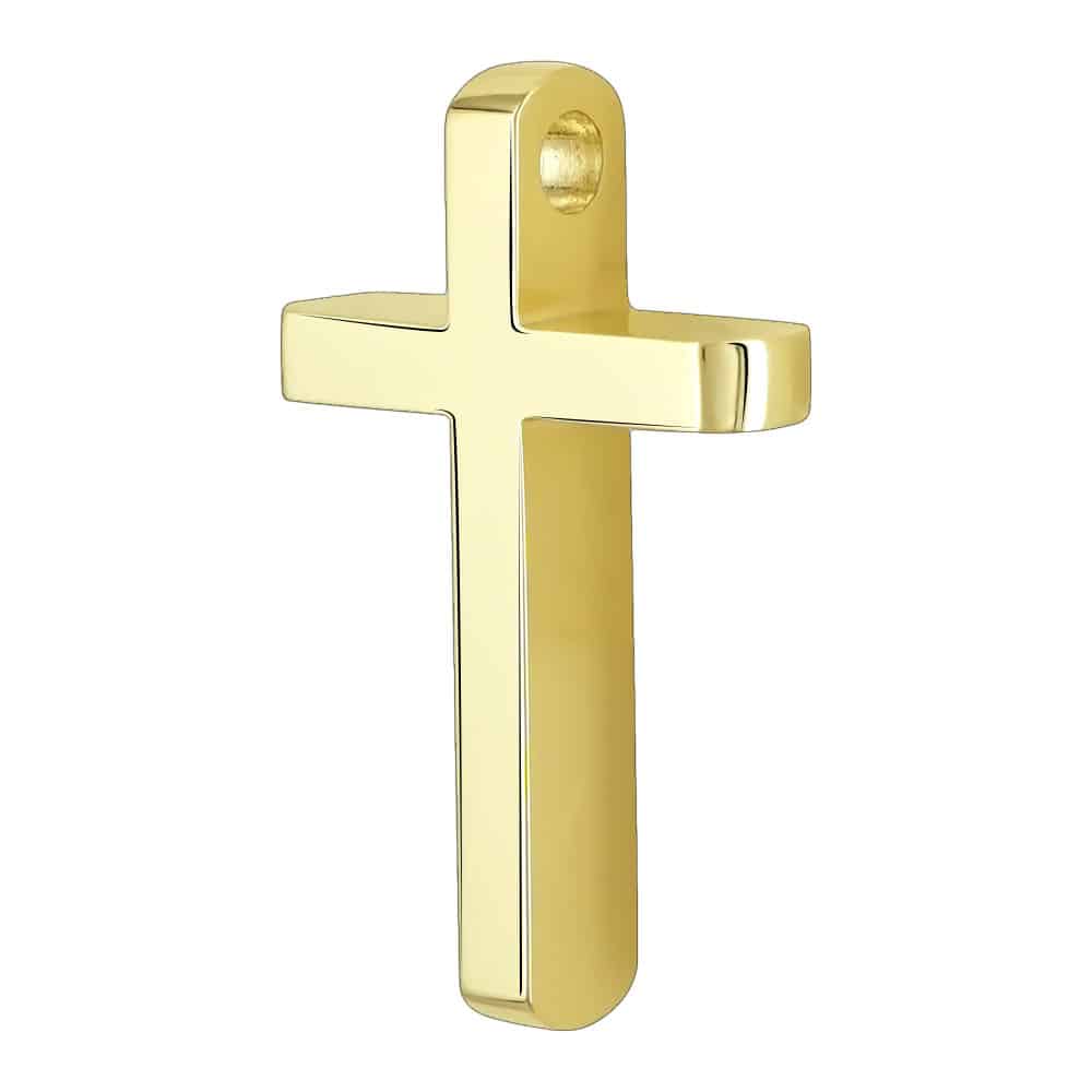 Σταυρός Βάπτισης Ανδρικός Σε Κίτρινο Χρυσό 18 Καρατίων ST2298