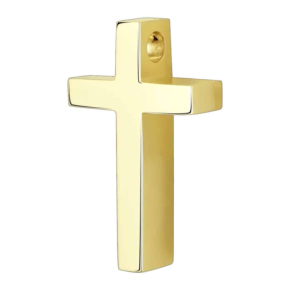 Σταυρός Βάπτισης Ανδρικός Σε Κίτρινο Χρυσό 18 Καρατίων ST2297