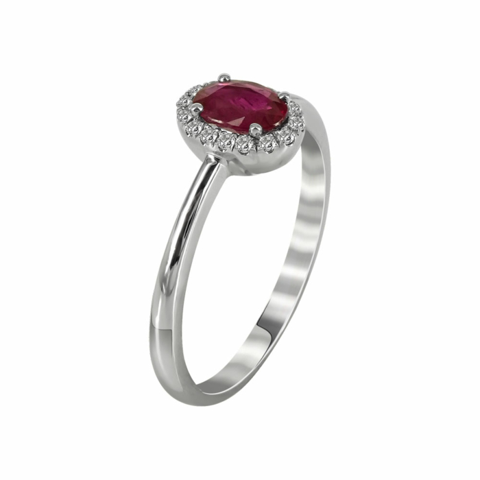 Μονόπετρο Δαχτυλίδι Ροζέτα Με Διαμάντια Brilliant K18 DX79166