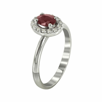 Μονόπετρο Δαχτυλίδι Ροζέτα Με Διαμάντια Brilliant K18 DX88296
