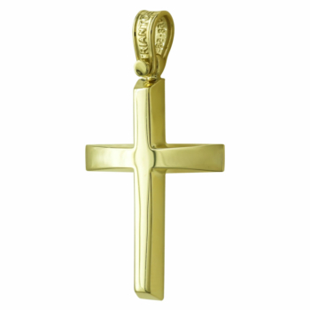 Σταυρός Βάπτισης Ανδρικός Σε Κίτρινο Χρυσό 14 Καρατίων ST2452