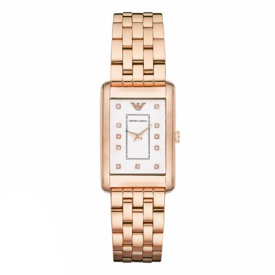 EMPORIO ARMANI Crystals Rose Gold Stainless Steel Bracelet AR1906