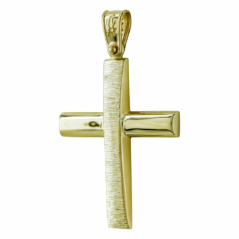 Σταυρός Βάπτισης Ανδρικός Σε Κίτρινο Χρυσό 14 Καρατίων ST2532