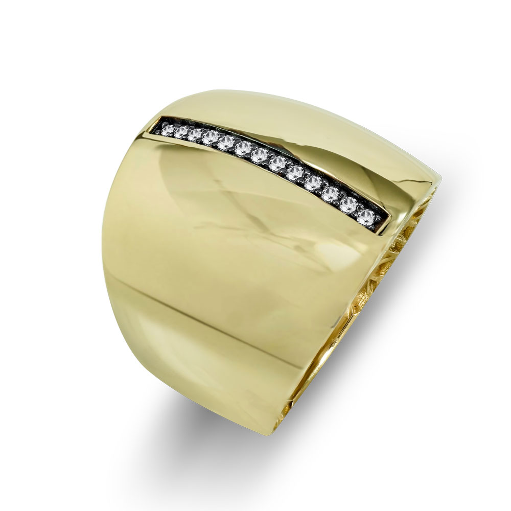 Δαχτυλίδι Φαρδύ Από Κίτρινο Χρυσό Κ14 DX712