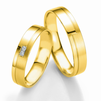 Κίτρινη Χρυσή Βέρα Γάμου Breuning με ή χωρίς Πέτρες WR304