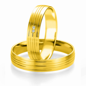 Κίτρινη Χρυσή Βέρα Γάμου Breuning με ή χωρίς Πέτρες WR310