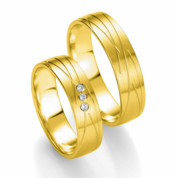 Κίτρινη Χρυσή Βέρα Γάμου Breuning με ή χωρίς Πέτρες WR311