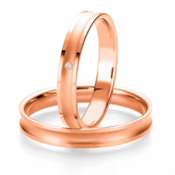 Ροζ Χρυσή Βέρα Γάμου Breuning με ή χωρίς Πέτρες WR314R