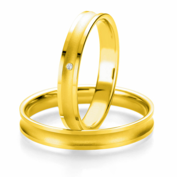 Κίτρινη Χρυσή Βέρα Γάμου Breuning με ή χωρίς Πέτρες WR314
