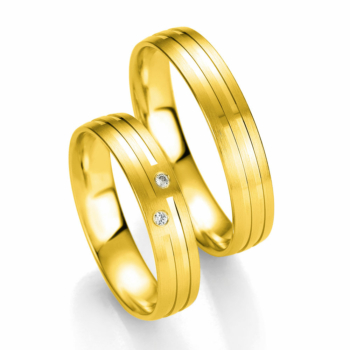 Κίτρινη Χρυσή Βέρα Γάμου Breuning με ή χωρίς Πέτρες WR315