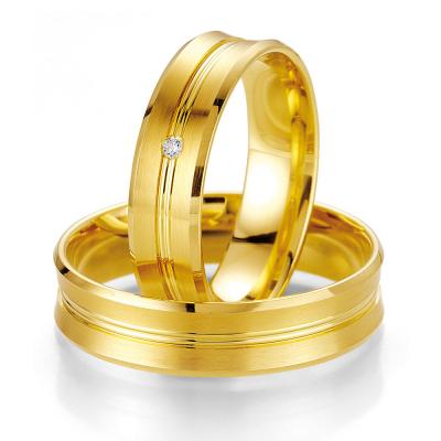 Κίτρινη Χρυσή Βέρα Γάμου Breuning με ή χωρίς Πέτρες WR316