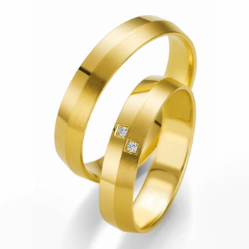 Κίτρινη Χρυσή Βέρα Γάμου Breuning με ή χωρίς Πέτρες WR322