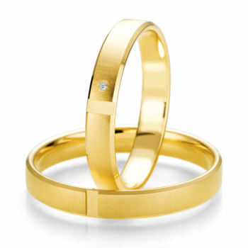 Κίτρινη Χρυσή Βέρα Γάμου Breuning με ή χωρίς Πέτρες WR324