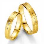Κίτρινη Χρυσή Βέρα Γάμου Breuning με ή χωρίς Πέτρες WR326