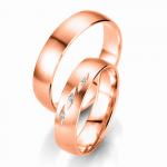 Ροζ Χρυσή Βέρα Γάμου Breuning με ή χωρίς Πέτρες WR329R