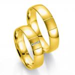 Κίτρινη Χρυσή Βέρα Γάμου Breuning με ή χωρίς Πέτρες WR331
