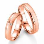 Ροζ Χρυσή Βέρα Γάμου Breuning με ή χωρίς Πέτρες WR333R