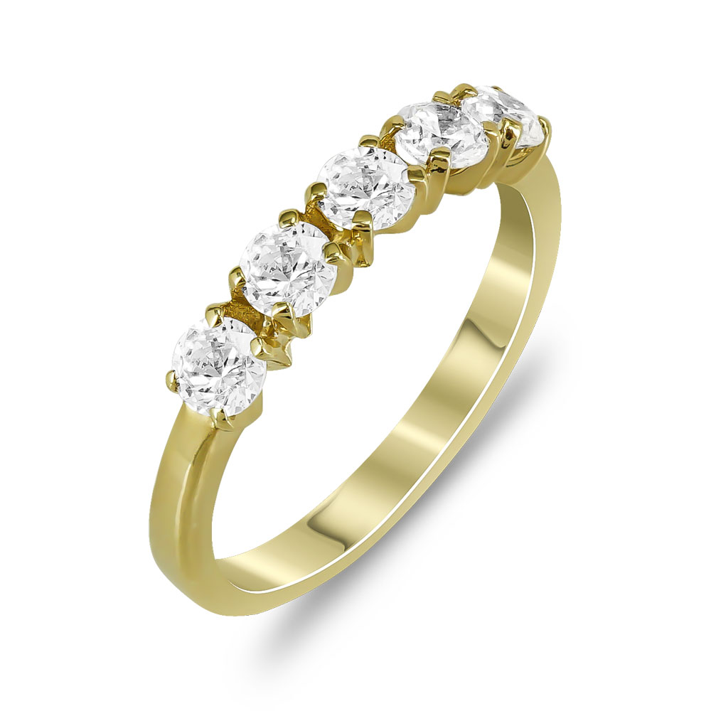 Δαχτυλίδι Μισόβερο Από Κίτρινο Χρυσό Κ14 DX775