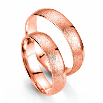 Ροζ Χρυσή Βέρα Γάμου Breuning με ή χωρίς Πέτρες WR335R