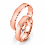 Ροζ Χρυσή Βέρα Γάμου Breuning με ή χωρίς Πέτρες WR338R