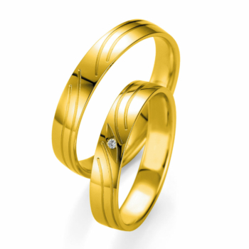 Κίτρινη Χρυσή Βέρα Γάμου Breuning με ή χωρίς Πέτρες WR339