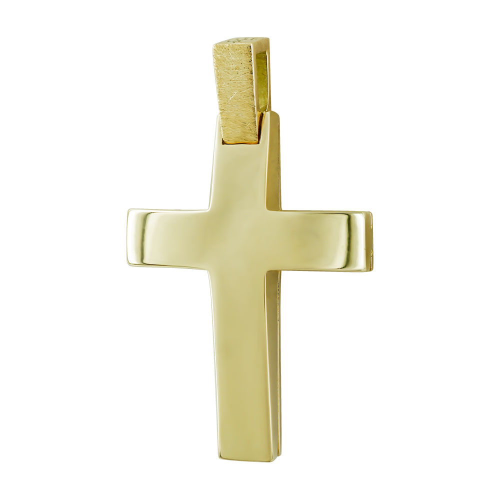 Σταυρός Βάπτισης Ανδρικός Σε Kίτρινο Χρυσό 14 Καρατίων ST03066