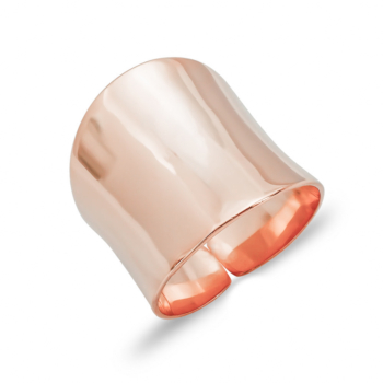 Δαχτυλίδι Φαρδύ Από Ροζ Επιχρυσωμένο Ασήμι DX795