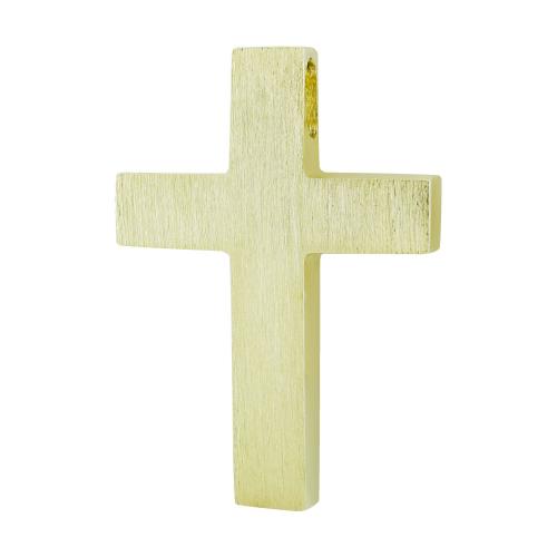 Σταυρός Βάπτισης Τριάντος Aνδρικός Σε Κίτρινο Χρυσό 14 Καρατίων ST2601