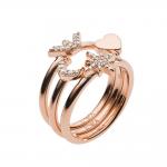 EMPORIO ARMANI Γυναικείο Δαχτυλίδι από Ροζ Επιχρυσωμένο Ασήμι EG3392221