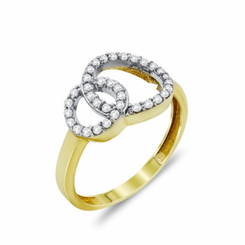 Δαχτυλίδι Με Κύκλους Από Κίτρινο Χρυσό Κ14 DX69843