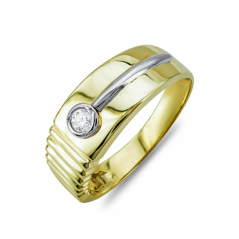 Ανδρικό Δαχτυλίδι από Δίχρωμο Χρυσό K14 ADX130