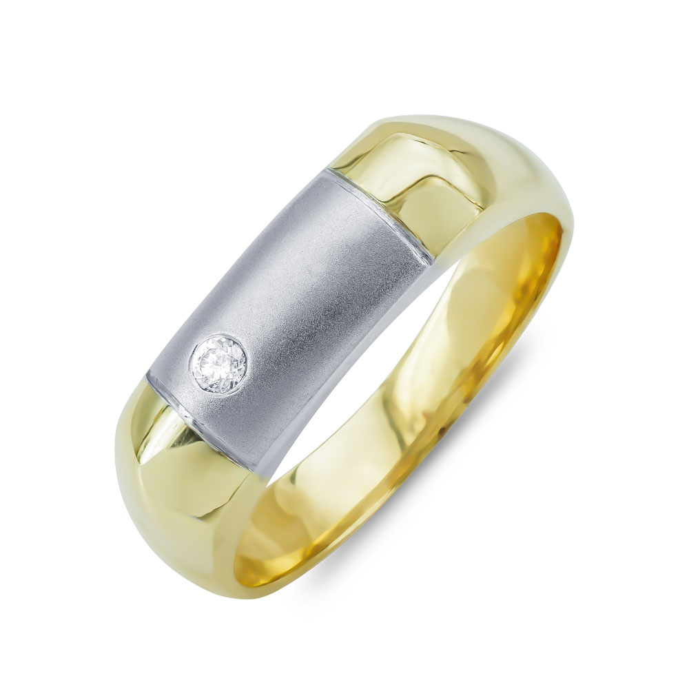 Ανδρικό Δαχτυλίδι από Δίχρωμο Χρυσό K14 ADX136