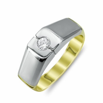 Ανδρικό Δαχτυλίδι από Δίχρωμο Χρυσό K14 ADX123