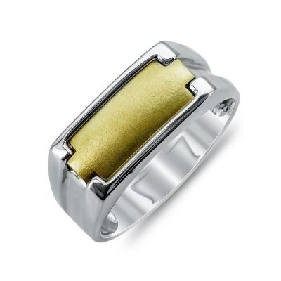 Ανδρικό Δαχτυλίδι από Δίχρωμο Χρυσό K14 ADX121