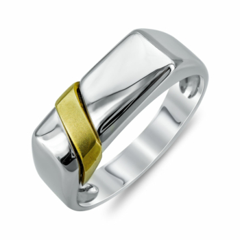 Ανδρικό Δαχτυλίδι από Δίχρωμο Χρυσό K14 ADX122