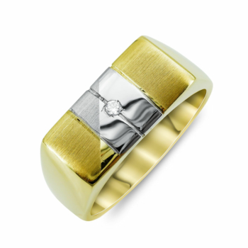 Ανδρικό Δαχτυλίδι από Δίχρωμο Χρυσό K14 ADX124