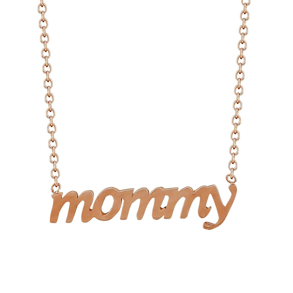 Κολιέ Mommy Από Ροζ Χρυσό Κ9 KL89837