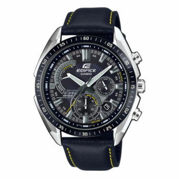 CASIO Edifice Black Leather Cronograph EFR-570BL-1AVUEF