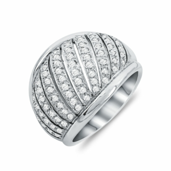 Δαχτυλίδι Με Διαμάντια Brilliant Aπό Λευκό Xρυσό Κ18 DDX278