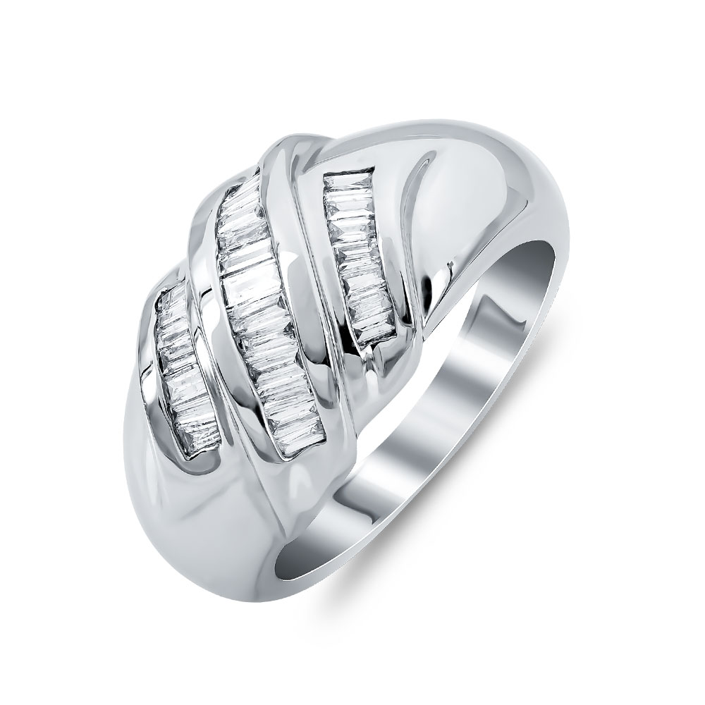 Δαχτυλίδι Με Διαμάντια Brilliant Aπό Λευκό Xρυσό Κ18 DDX283