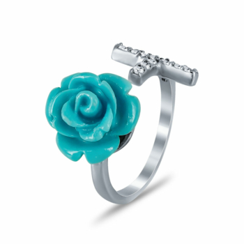 Jools Σεβαλιέ Δαχτυλίδι Με Λουλούδι από Ασήμι DX705