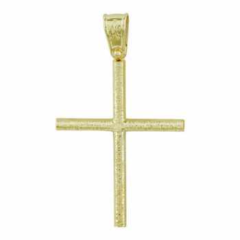 Σταυρός Βάπτισης Ανδρικός Σε Κίτρινο Χρυσό Κ14 ST2702