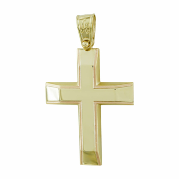 Σταυρός Βάπτισης Ανδρικός Σε Κίτρινο Χρυσό Κ14 ST2739